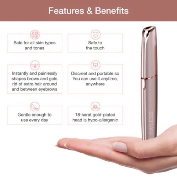 FINISHING TOUCH Flawless Brows Eyebrow Hair Remover - Pink NIB - Picture 5 of 8